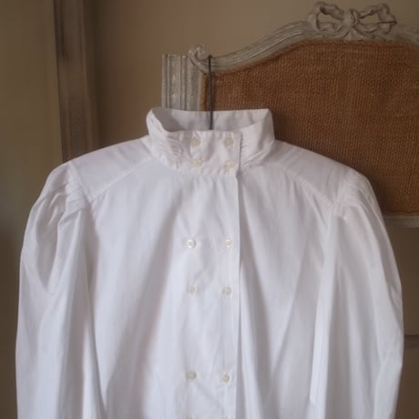 Double Button Blouse  / White