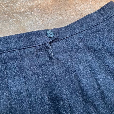 Wool Pleated Skirt / Gray