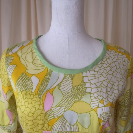 Vintage frills dress /multi color