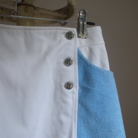 Towel fabric sports wear / Blue × White