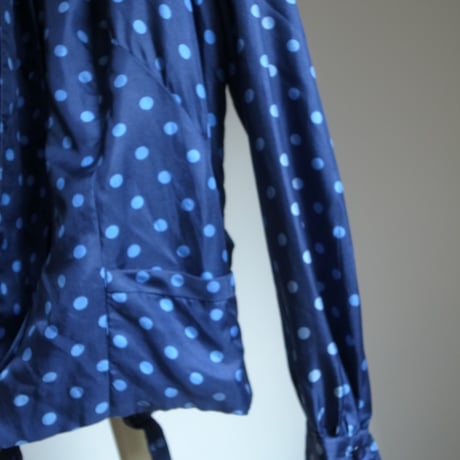 Vintage dot blouse / blue