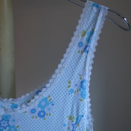Vintage flower dress / blue