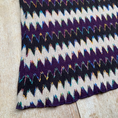 Knit Skirt / Purple,Blown,Beige,Multi