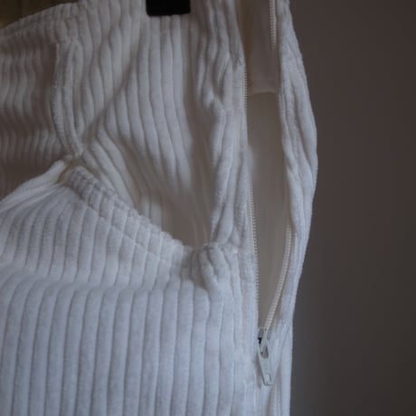 Corduroy short pants / white