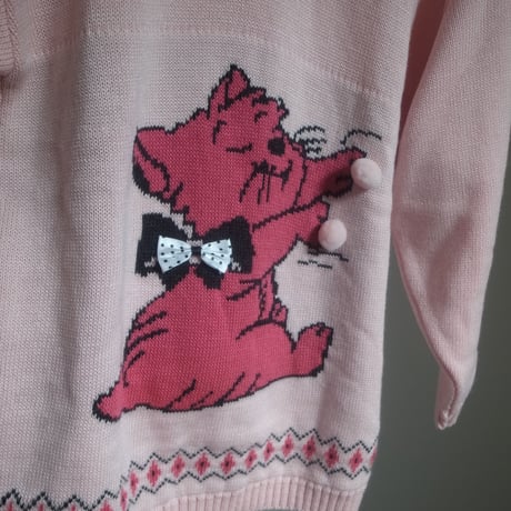 Cat knit / Pink