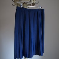 Vintage pleats skirt / dark blue
