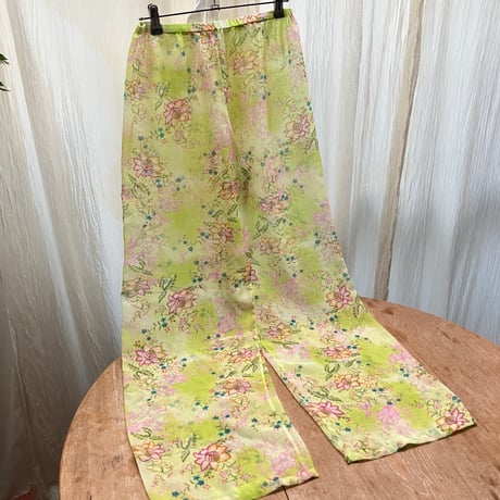 Sheer Pants / Yellow green