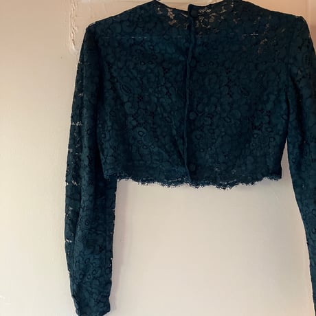 Lace Short-length Top / Black