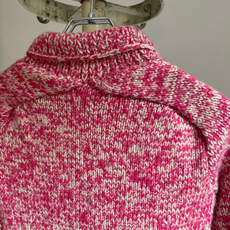 Vintage two tone knit/pink × gray