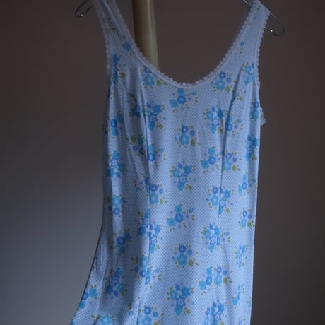 Vintage flower dress / blue