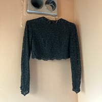 Lace Short-length Top / Black