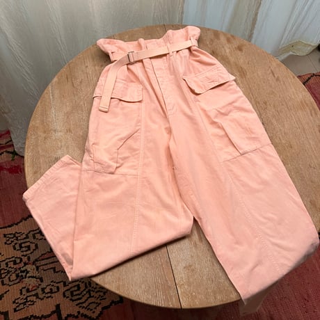 Vintage High Waist Work Pants / Salmon Pink