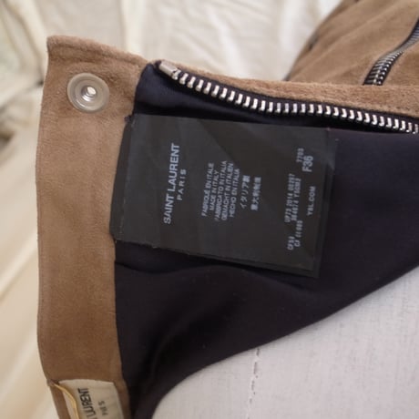 Suede zip skirt(SAINT LAURENT) /brown