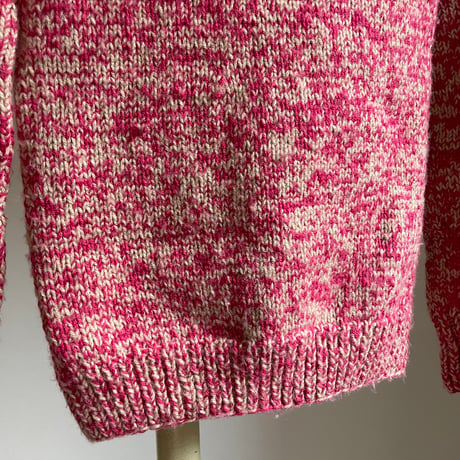Vintage two tone knit/pink × gray
