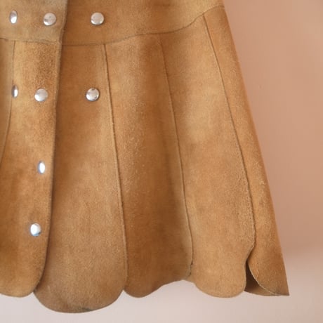 Lether Scalloped Skirt / Blown