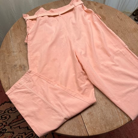 Vintage High Waist Work Pants / Salmon Pink