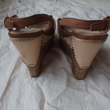 Sandals(MIU MIU) /dark brown ×light beige
