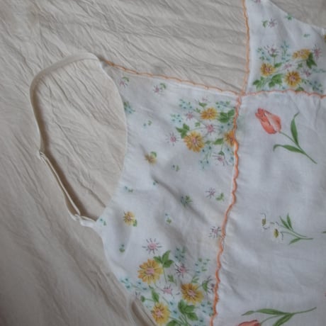 Vintage camisole /white×multi color
