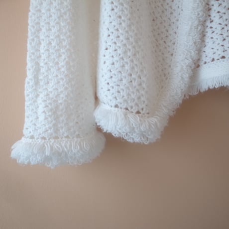 Crochet Knit Fringe Cardigan