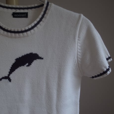 Dolphin knit / White