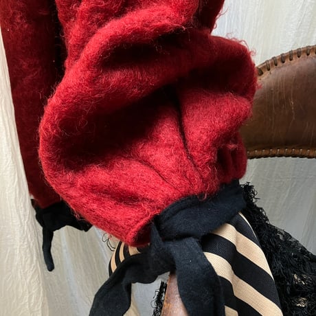 Vintage Wool Pumpkin Pants / Red×Black