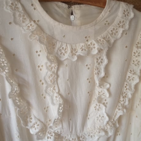 Lace Puff Sleeve Dress / Off White