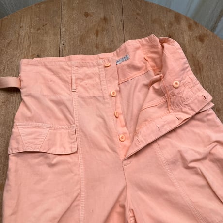 Vintage High Waist Work Pants / Salmon Pink