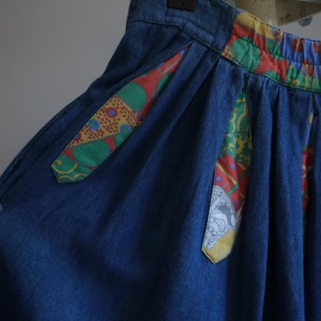 Vintage denim skirt