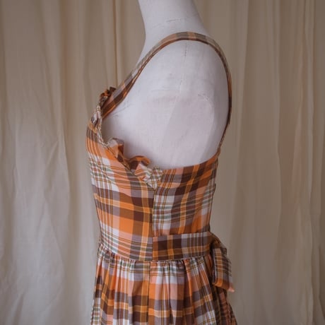 Vintage frills dress / multi color