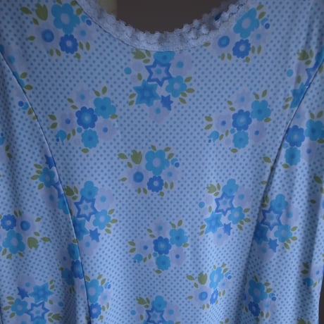 Vintage flower dress / blue