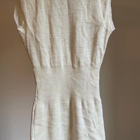 Vintage Knit Mini Dress/Beige