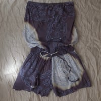 Romper /dark blue×white