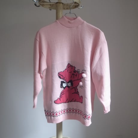 Cat knit / Pink