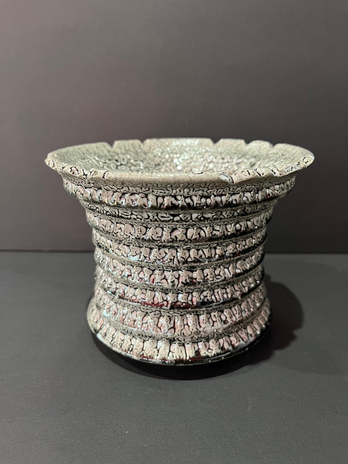 美しいアプリカシオン・ピンクの薔薇ランプ・真鍮