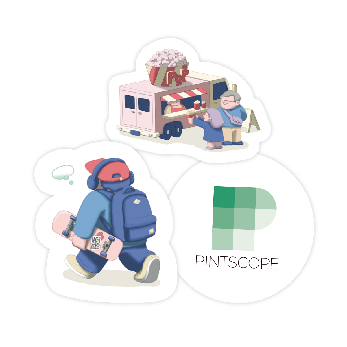 PINTSCOPEオリジナルステッカーセット（3枚組） | PINTSCOPEショップ