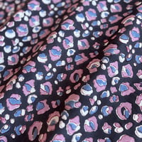 【残り3m】ハンドブロックプリント　ブラック　ホワイト　ピンクパープル　ブルー　豹柄
