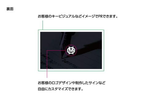 【オプション】サイン入り名刺作成 両面 100枚～