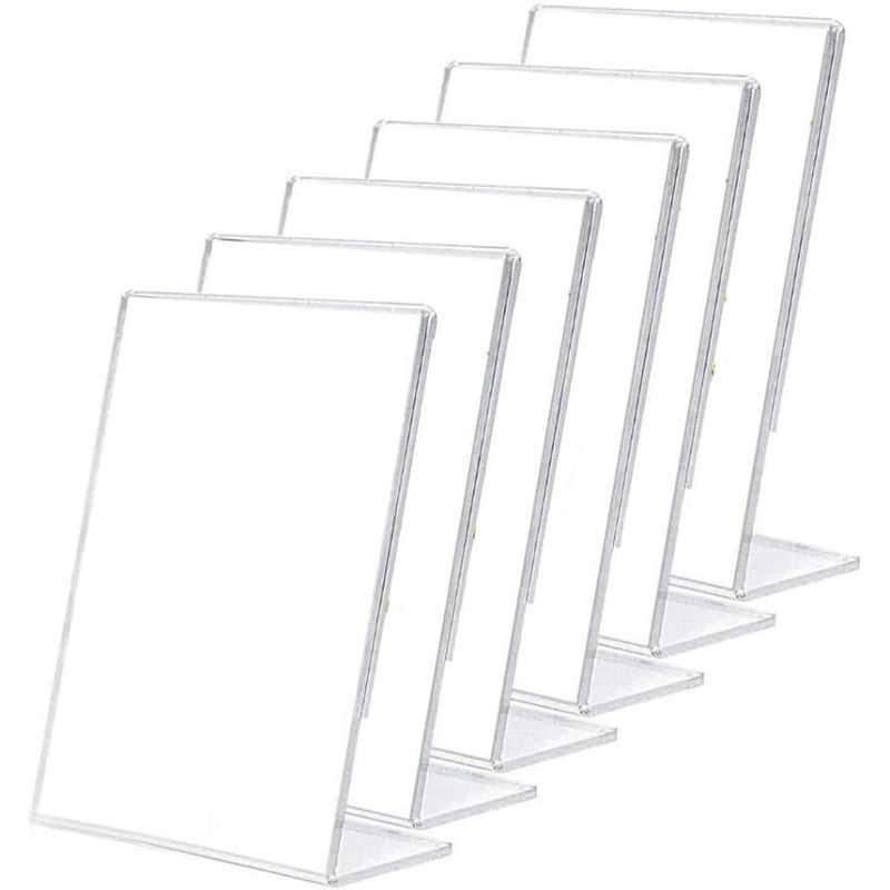 QRコード掲示用 L字アクリルスタンド（A6サイズ） 6点セット