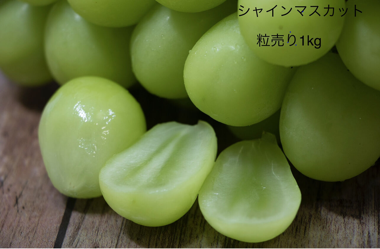 予約 朝摘み シャインマスカット 1kg 粒売り | まちだ果樹園STORE