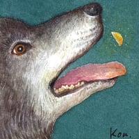 豆色紙原画「つきをたべる」
