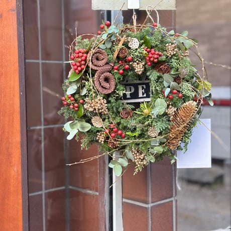 ナチュラルドライフラワーリース（限定1点） | 蓬田生花店