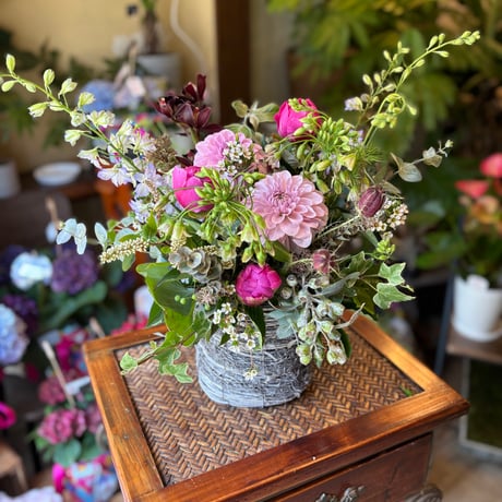 Rustic Haze Arrangement　- くすみカラーの野の花を集めたおまかせナチュラルアレンジメント-