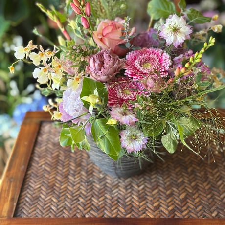 Rustic Haze Arrangement　- くすみカラーの野の花を集めたおまかせナチュラルアレンジメント-