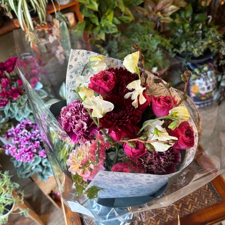 Rustic Haze Bouquet　-くすみカラーの野の花を集めたおまかせナチュラルブーケ-