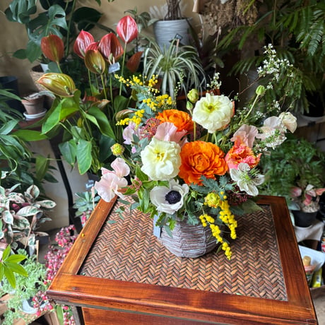 Rustic Haze Arrangement　- くすみカラーの野の花を集めたおまかせナチュラルアレンジメント-