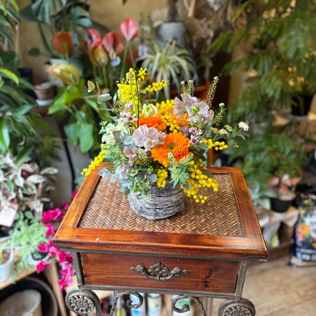 Rustic Haze Arrangement　- くすみカラーの野の花を集めたおまかせナチュラルアレンジメント-