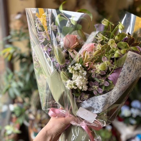 Rustic Haze Bouquet　-くすみカラーの野の花を集めたおまかせナチュラルブーケ-