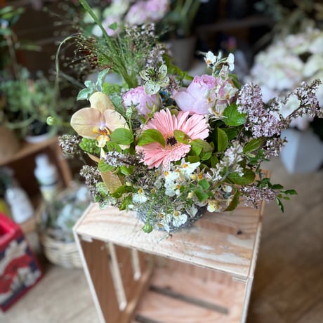 Rustic Haze Arrangement　- くすみカラーの野の花を集めたおまかせナチュラルアレンジメント-