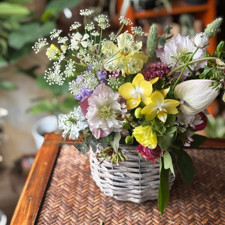 Rustic Haze Arrangement　- くすみカラーの野の花を集めたおまかせナチュラルアレンジメント-