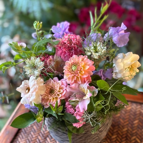 Rustic Haze Arrangement　- くすみカラーの野の花を集めたおまかせナチュラルアレンジメント-